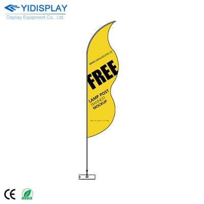 New arrival outdoor teardrop shape screen print flying flag banner